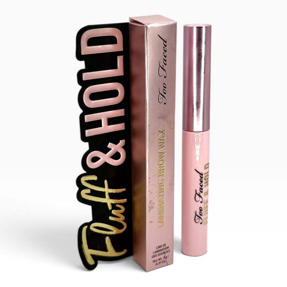 Too Faced Fluff & Hold Laminating Brow Wax Crystal Clear 0.31 oz 9g w/ Box